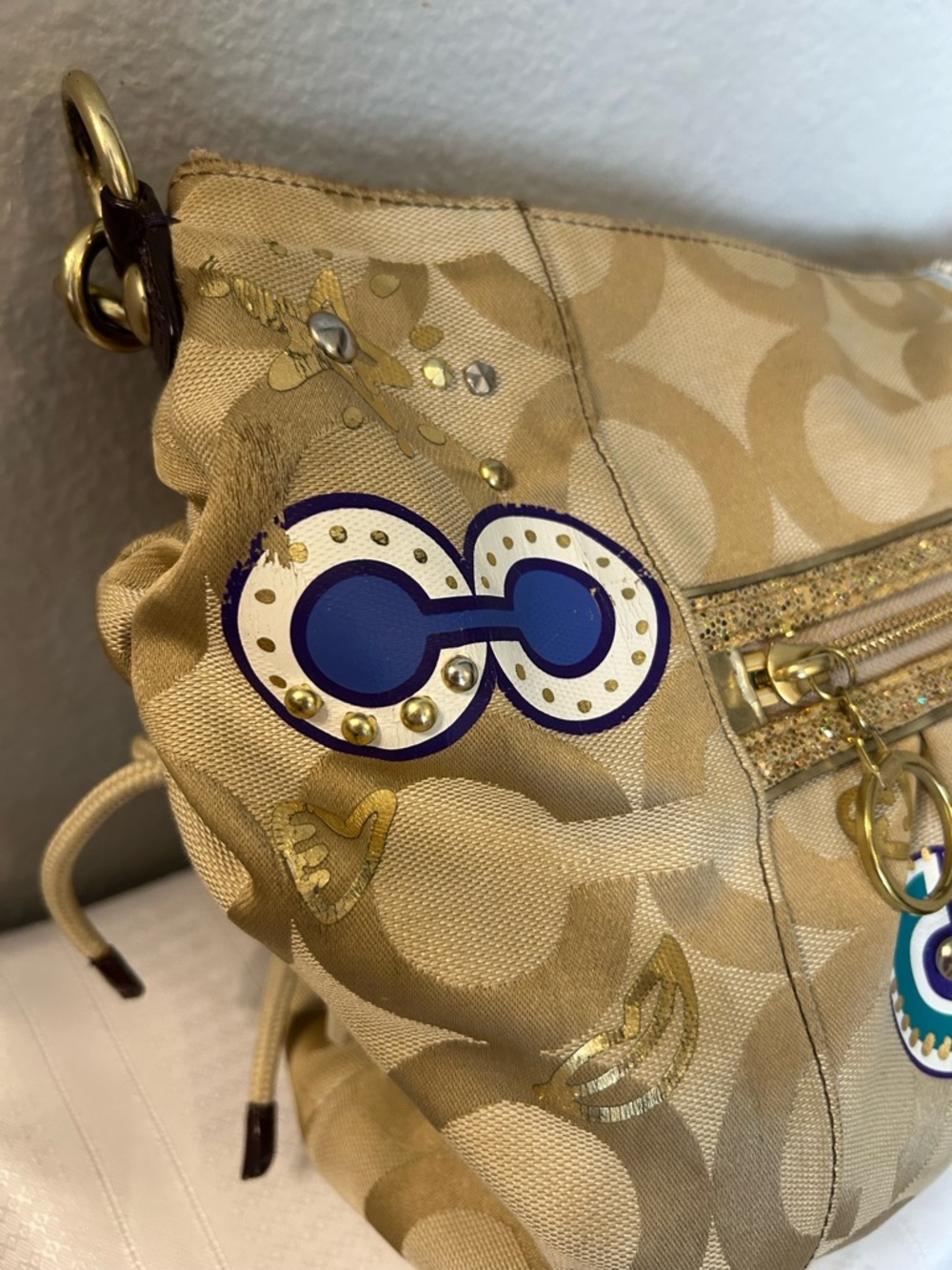 COACH Poppy Multicolor Signature Hobo Bag - Picture 9 of 16